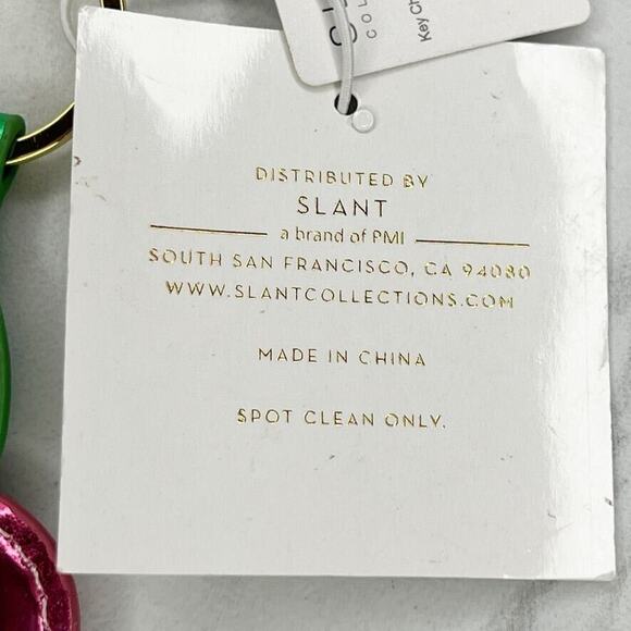 Slant Collections Metallic Cherry Tassel Keychain Keyring - Picture 11 of 12